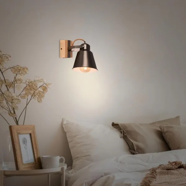 Spot de perete Briloner 2406-014 RETRO 1xE27/40W/230V bronz