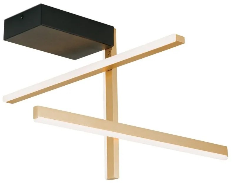 Plafoniera LED moderna stil minimalist STARGATE 27W negru/auriu