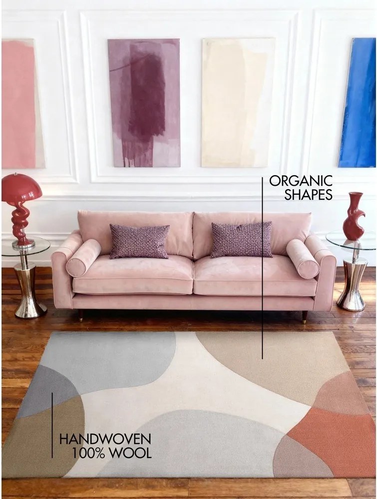 Covor bej țesut manual din lână 120x170 cm Hackney Clarissa – Ted Baker