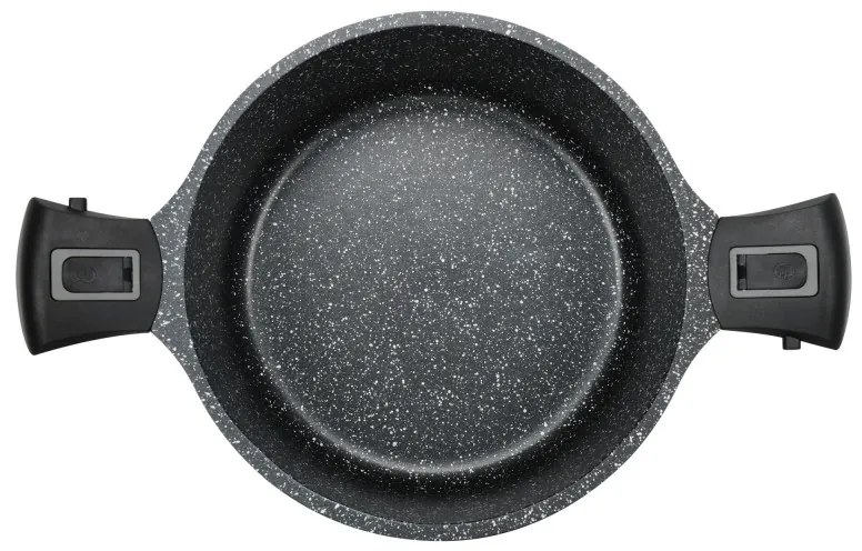 Oală Bohmann BH 1730-24CR, 24 cm, 4,3 l, mânere detașabile, compatibilă cu plitele cu inducție, negru