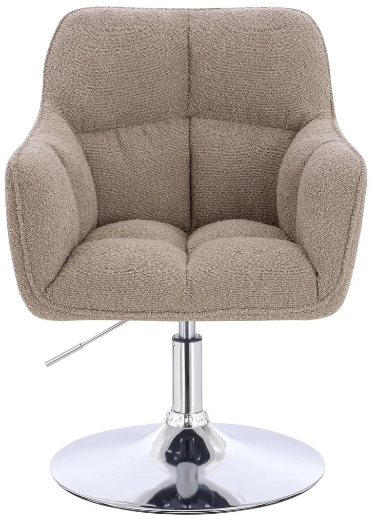 HR550N Scaun Latte Boucle cu Bază Cromata