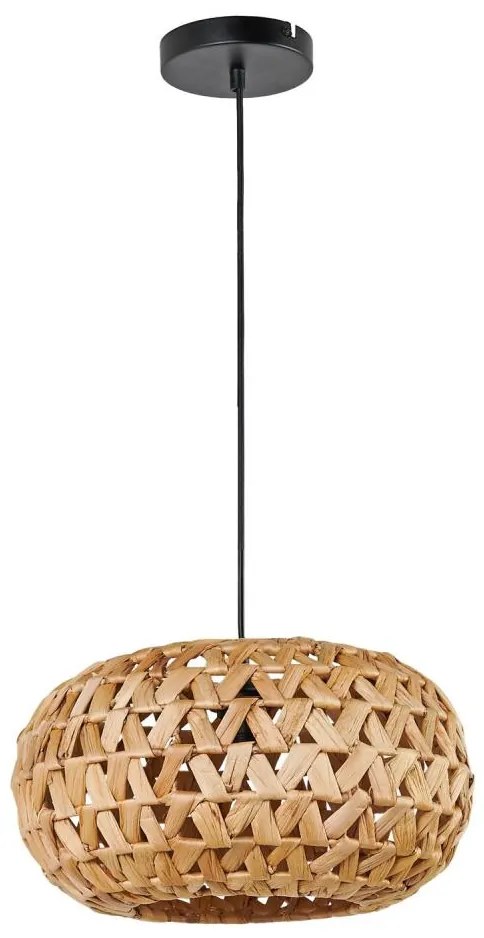 Lustră pe cablu HOSHI 1xE27/20W/230V d. 38 cm cânepă