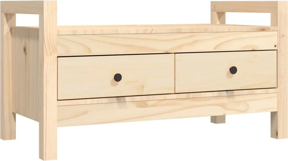 vidaXL Bancă de hol, 80x40x43 cm, lemn masiv pin