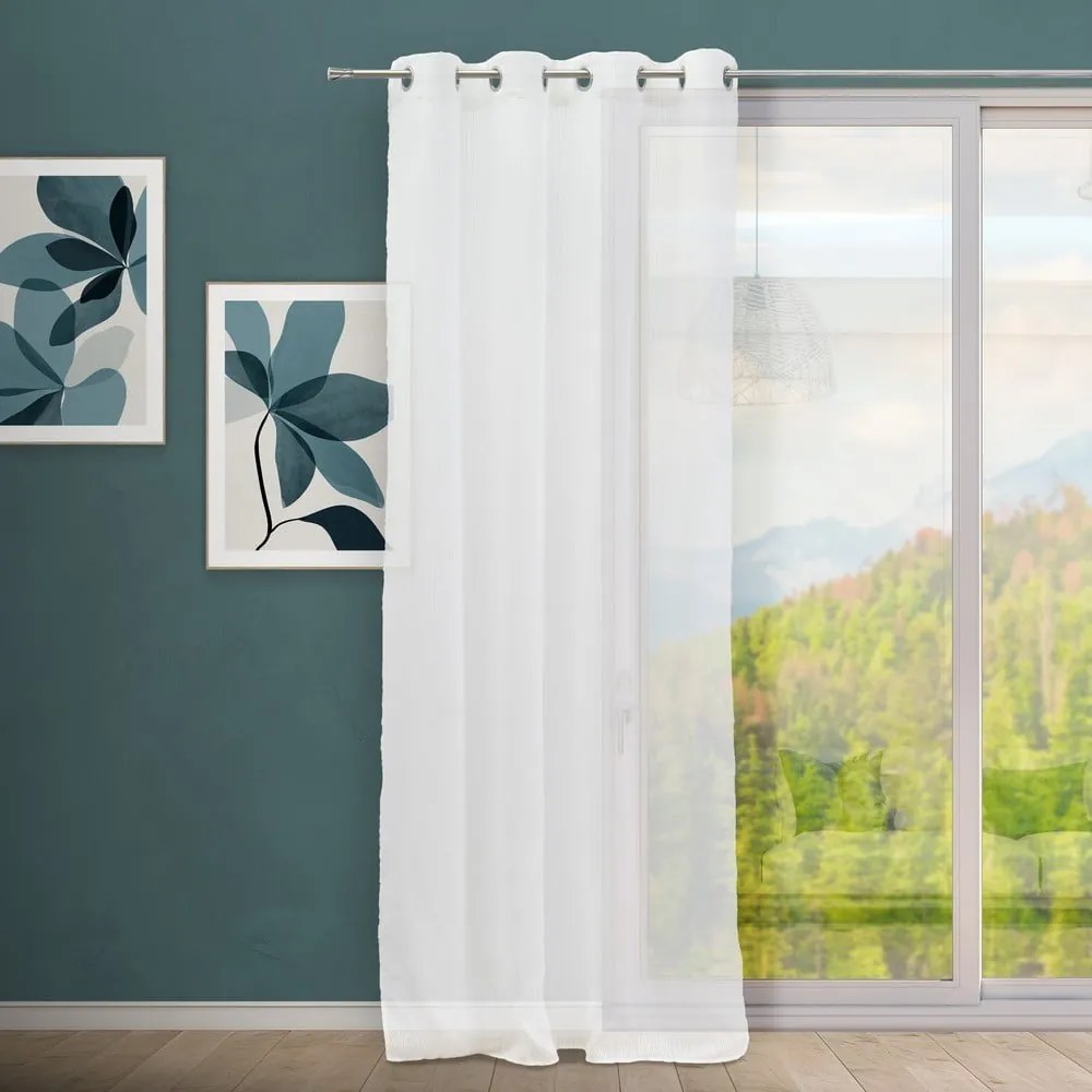 Perdea albă din amestec de in 140x260 cm Fifties – Casa Selección