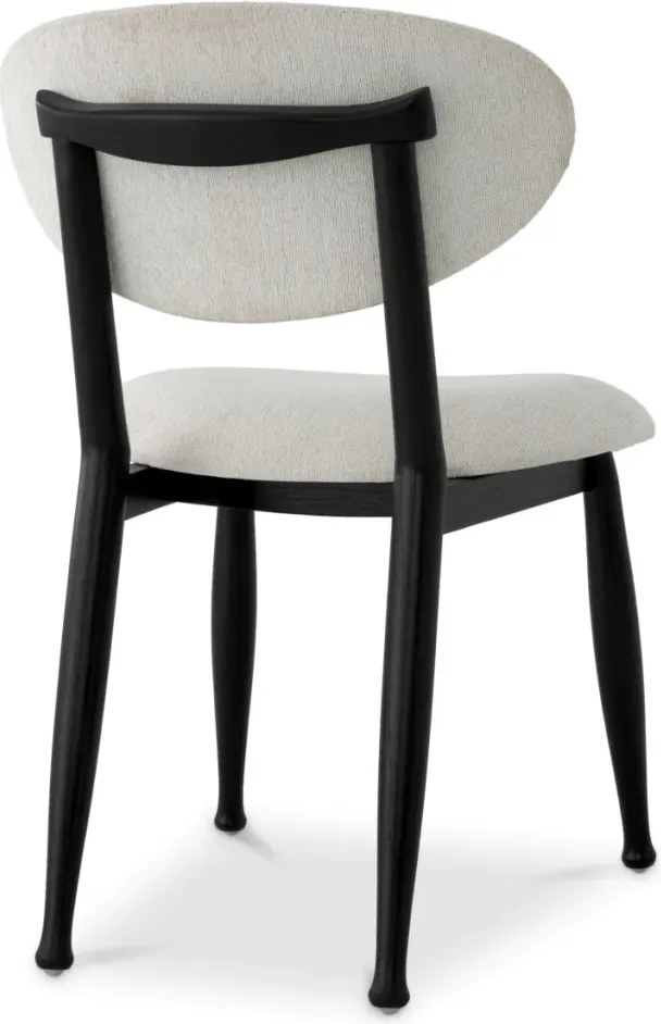 Scaun design elegant LUX Allston, sentier cream/ negru
