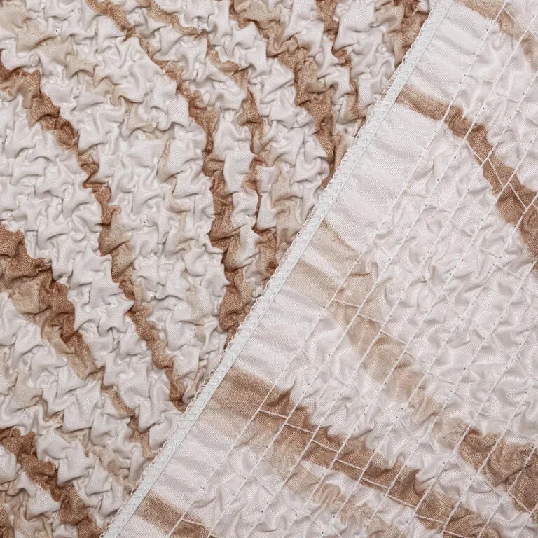 Huse bielastice UNIVERSO NOU bej cu dungi feţe de pernă 2 buc (40 x 40 cm)