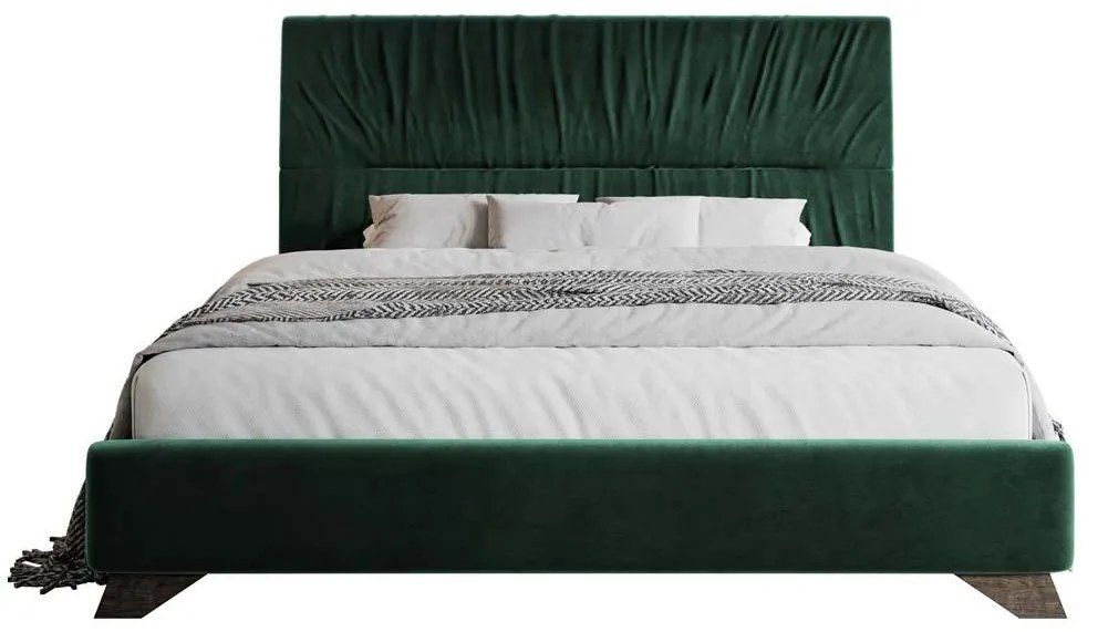 Pat matrimonial 180 cm Lania 180 (cu somieră) (verde). 1098723