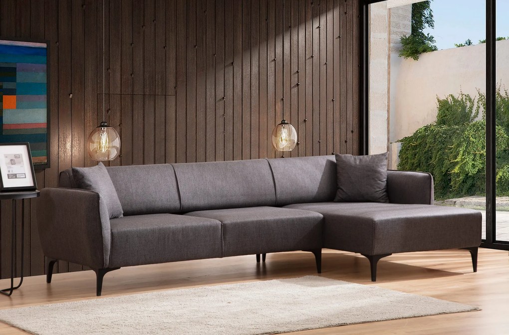 Canapea de colț Belissimo Right - Dark Grey