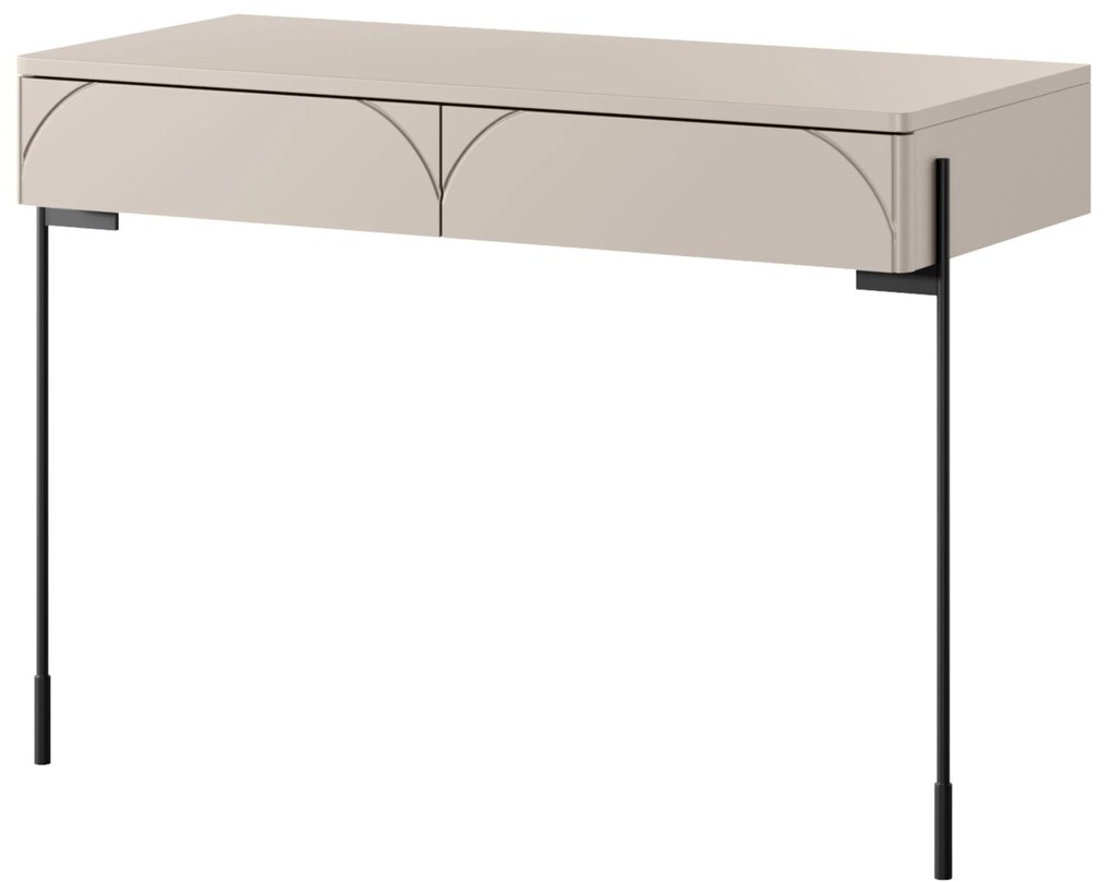 Masa de toaletă cu două sertare Sonatia 100 cm - cașmir