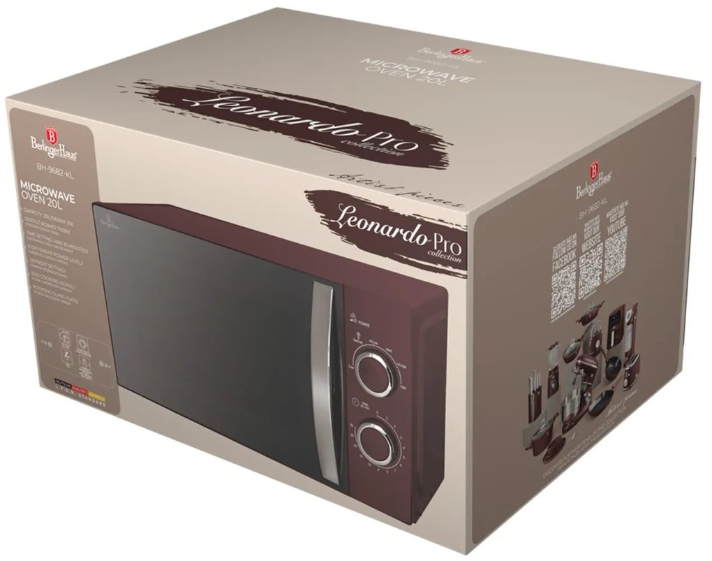 Cuptor cu microunde 20L Leonardo Berlinger Haus BH 9682-KL