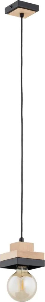 Lustră pe cablu LARSO 1xE27/15W/230V negru/bej