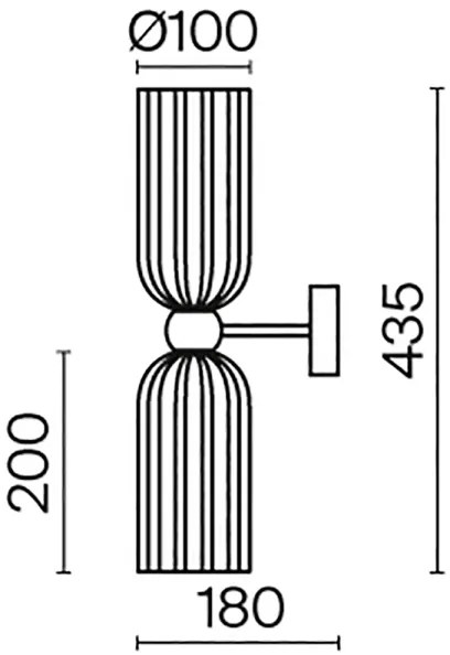 Aplică Maytoni MOD302WL-02CG ANTIC 2xE14/40W/230V auriu/bej