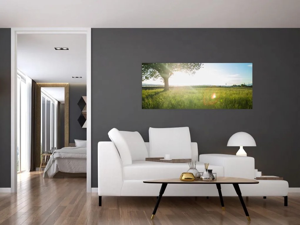 Tablou cu lunca în vară (120x50 cm)