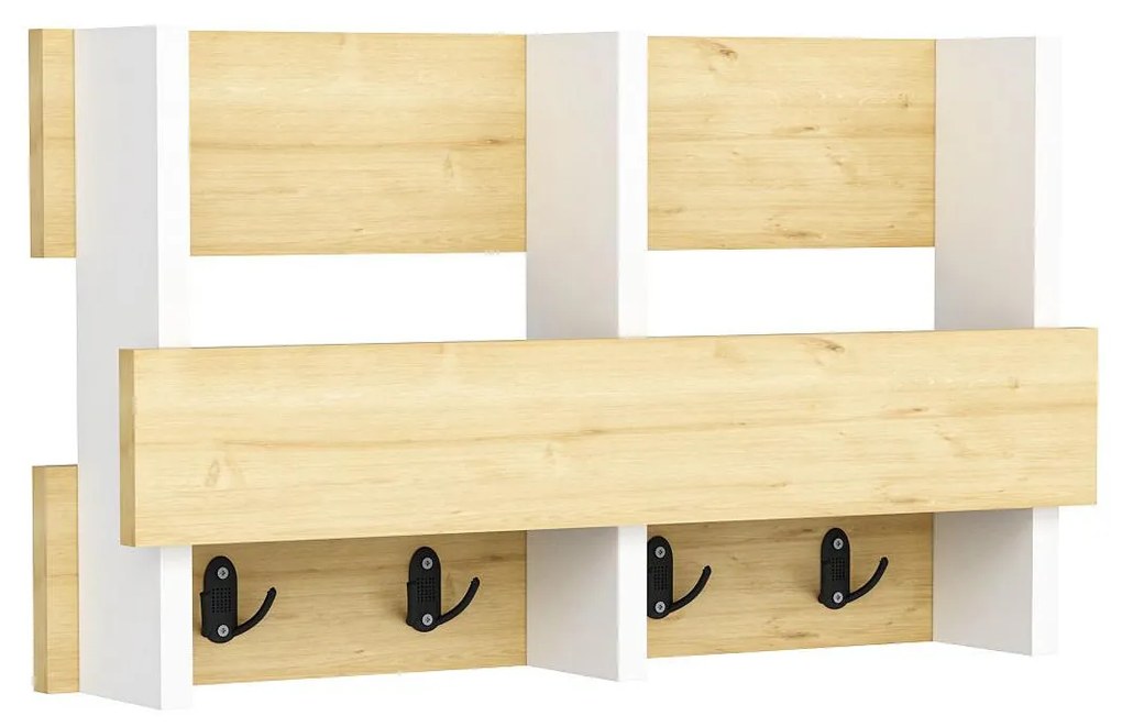 Panou cuier Sutete (stejar zafir + alb) . 1095746