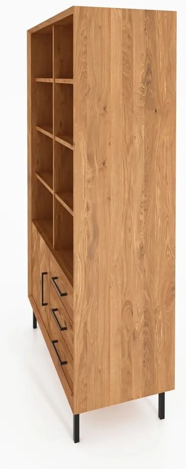 Bibliotecă din lemn de stejar 97x176 cm Abies – The Beds