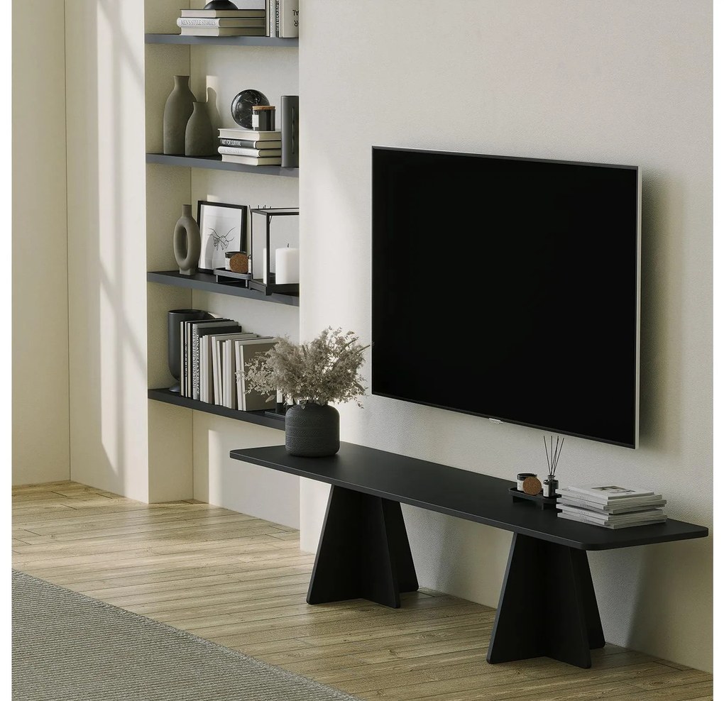Set mobilier living Kabivo (negru) . 1095632