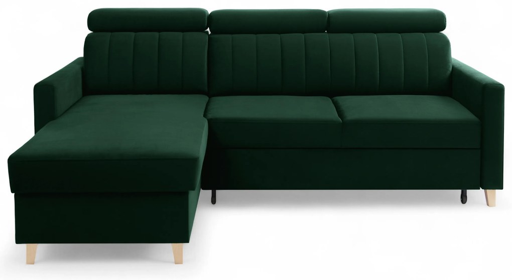 Colțar extensibil Vario universal dreapta/stânga - catifea verde Bluvel 78