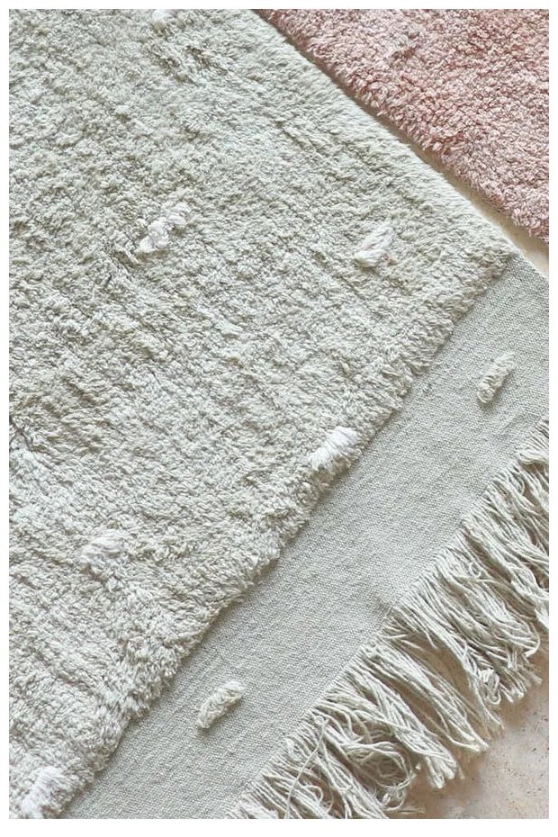 Covor verde deschis lavabil/țesut manual din bumbac 140x200 cm Woods Symphony Olive – Lorena Canals