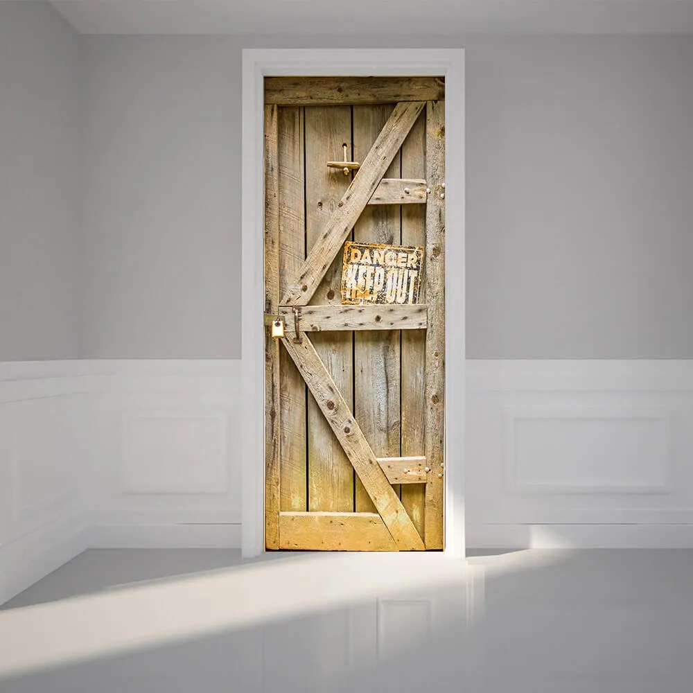 Autocolant decorativ pentru Usa - Timber