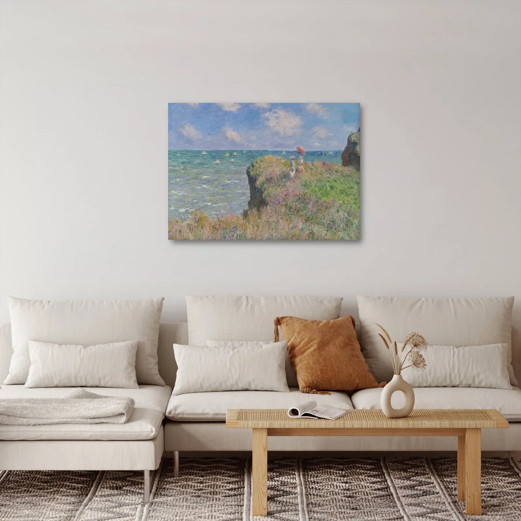Tablou - Claude Monet, Cliff Walk at Pourville, reproducere (70x50 cm)