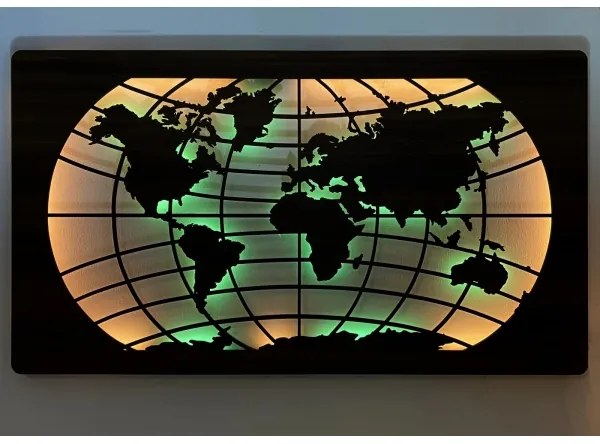 Li-Go 4709/DUB2 - Decorațiune LED de perete RGBW, LED/24W/230V, 125x74 cm, stejar + telecomandă