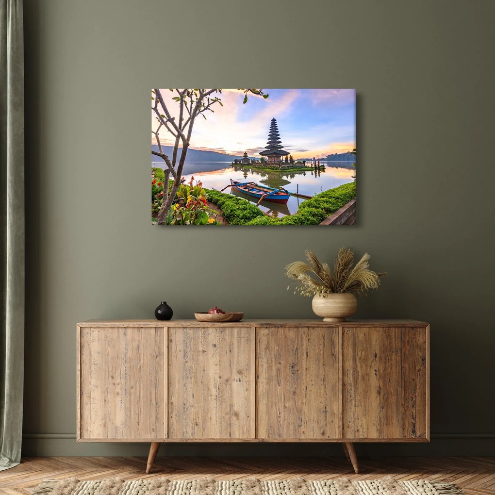 Tablou - Templul Pura Bratan (90x60 cm)