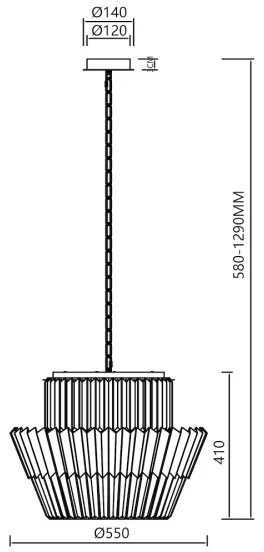 Lustră pe lanț DONNA 12xE14/40W/230V d. 55 cm crom mat