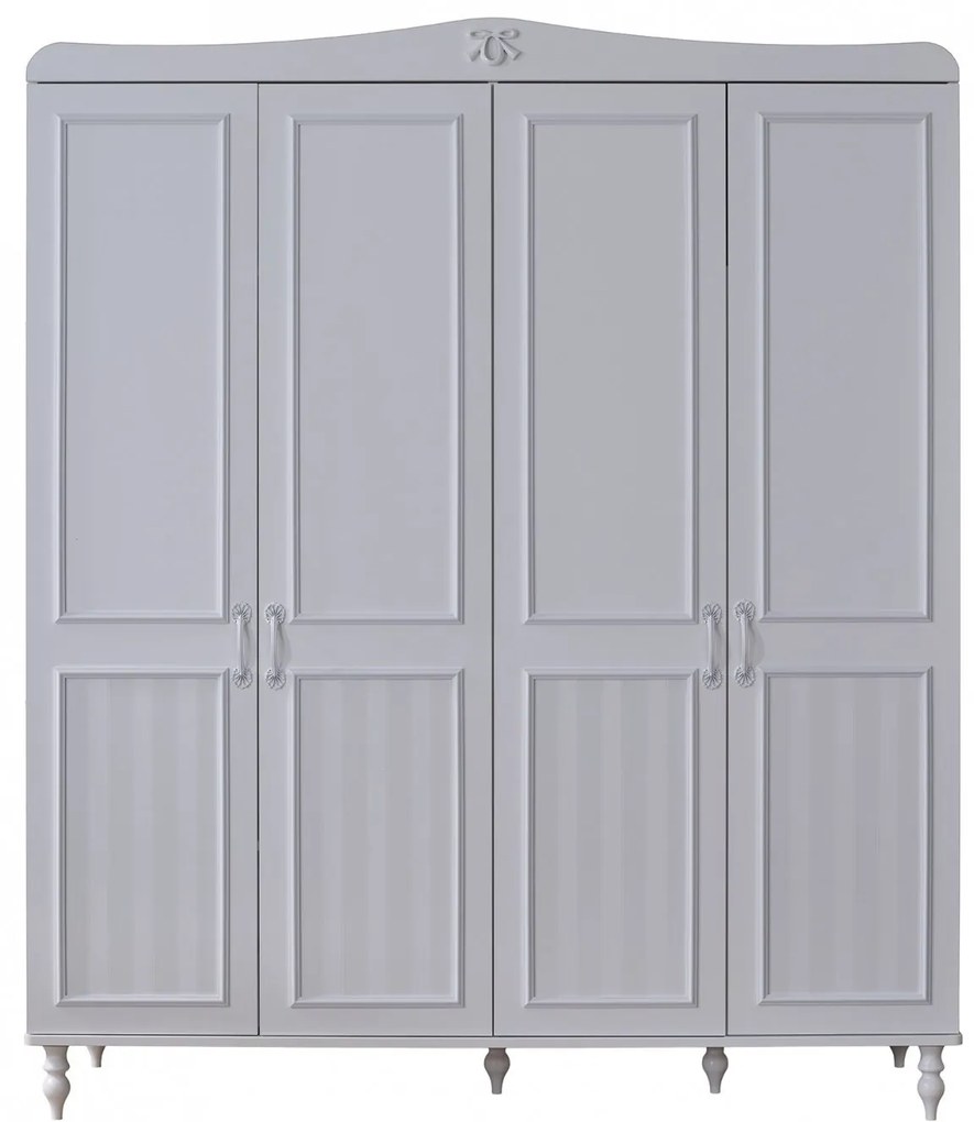 Dulap Juliette 4 Usi 177x60x209 cm ,   Eleganta Clasica pentru Camera Copiilor