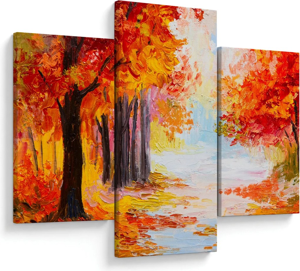 Tablou - Pictura, toamna colorată (90x60 cm)