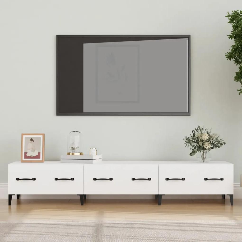 Comoda TV, alb, 150x34,5x30 cm, lemn prelucrat Alb, 1