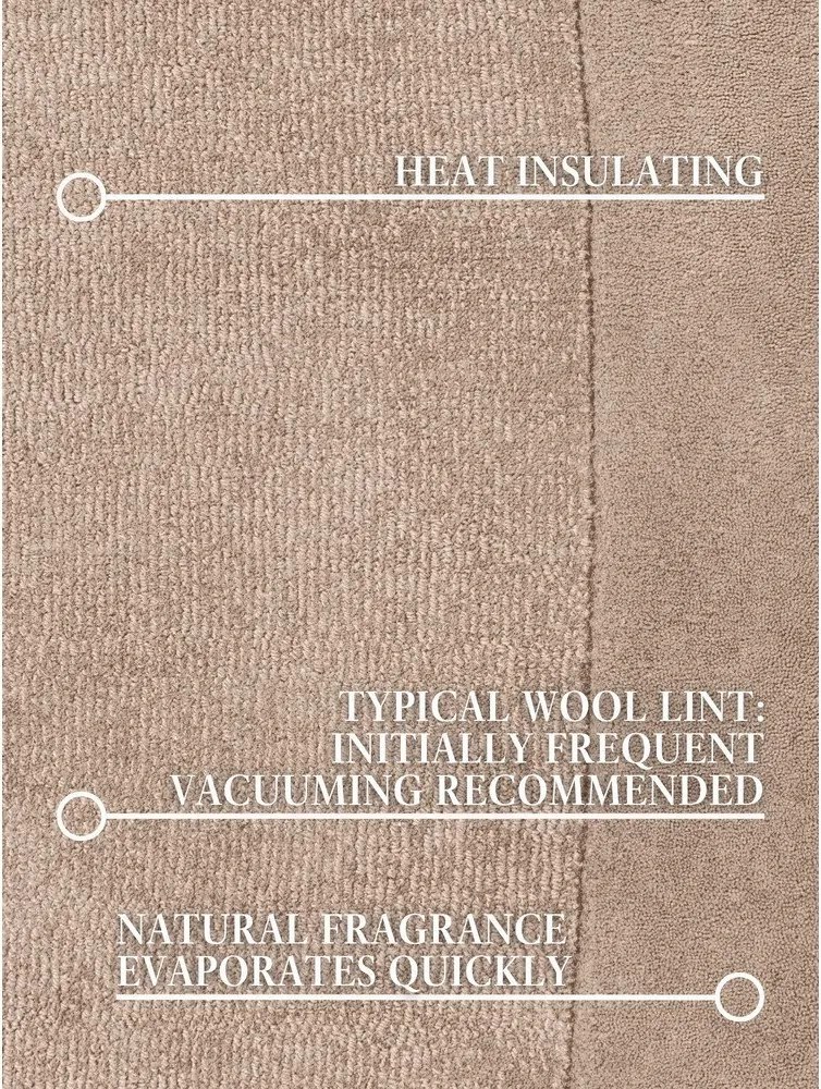 Covor bej țesut manual rotund din amestesc de lână ø 160 cm Kari Organic – Villeroy&Boch