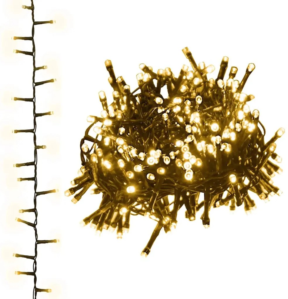 vidaXL Instalație compactă cu 3000 LED-uri, alb cald, 65 m, PVC
