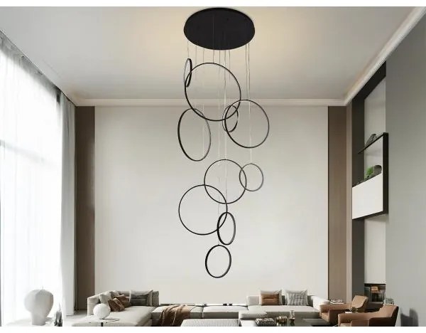 Lustră LED dimabilă pe cablu LED/290W/230V 3000-6500K + telecomandă