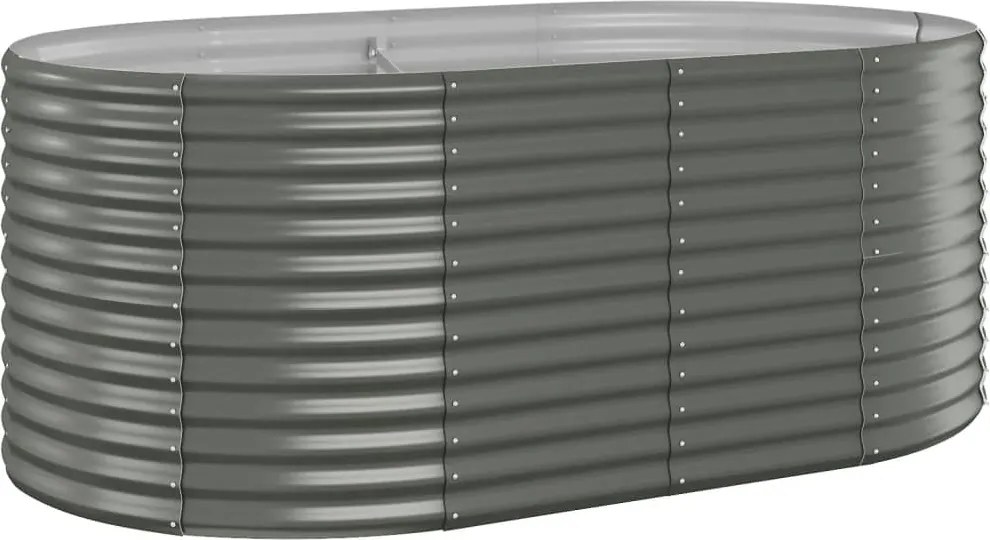 vidaXL Strat înălțat grădină 175x100x68 cm oțel galvanizat