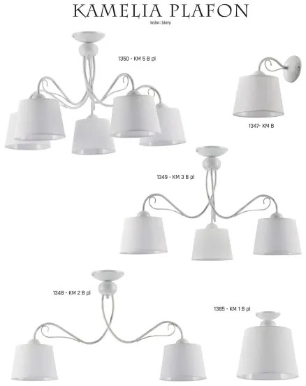 Jupiter 1349 - KM 3 PB - Plafonier KAMELIA 3xE27/60W/230V