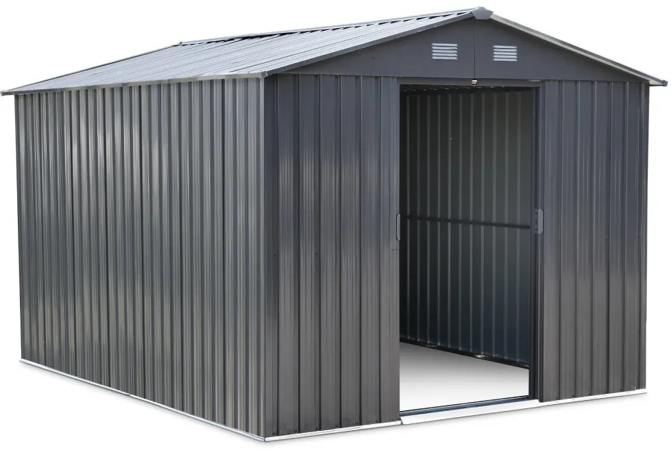 Adăpost pentru instrumente, din metal Helsinki 2,4 x 3 m StoreBoss gri