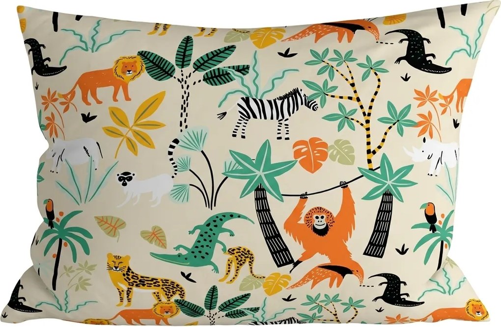 Fata de perna din microfibra JUNGLE FRIENDS 70x90 cm, colorat