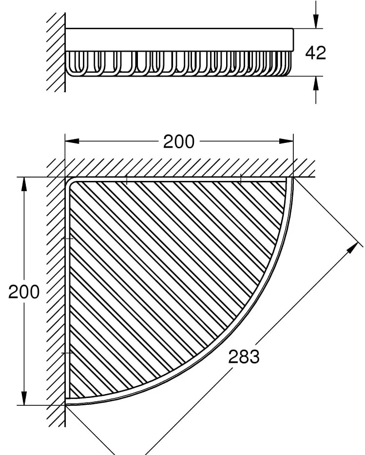 Raft de colț Grohe Selection Cube-40809000