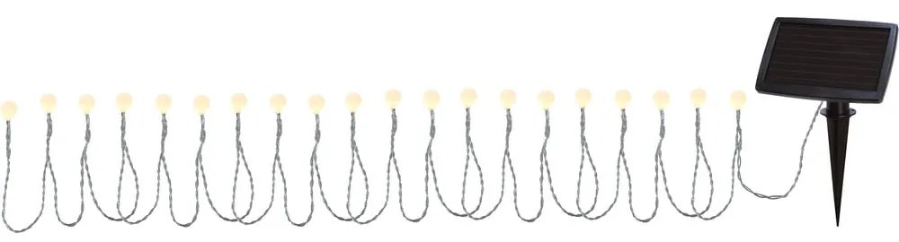 Șirag luminos solar LED Star Trading Balls, 20 becuri, lungime 4,75 m