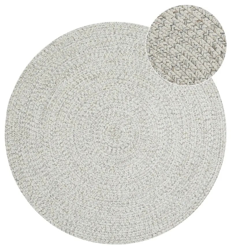 Covor alb/bej rotund de exterior ø 200 cm - NORTHRUGS