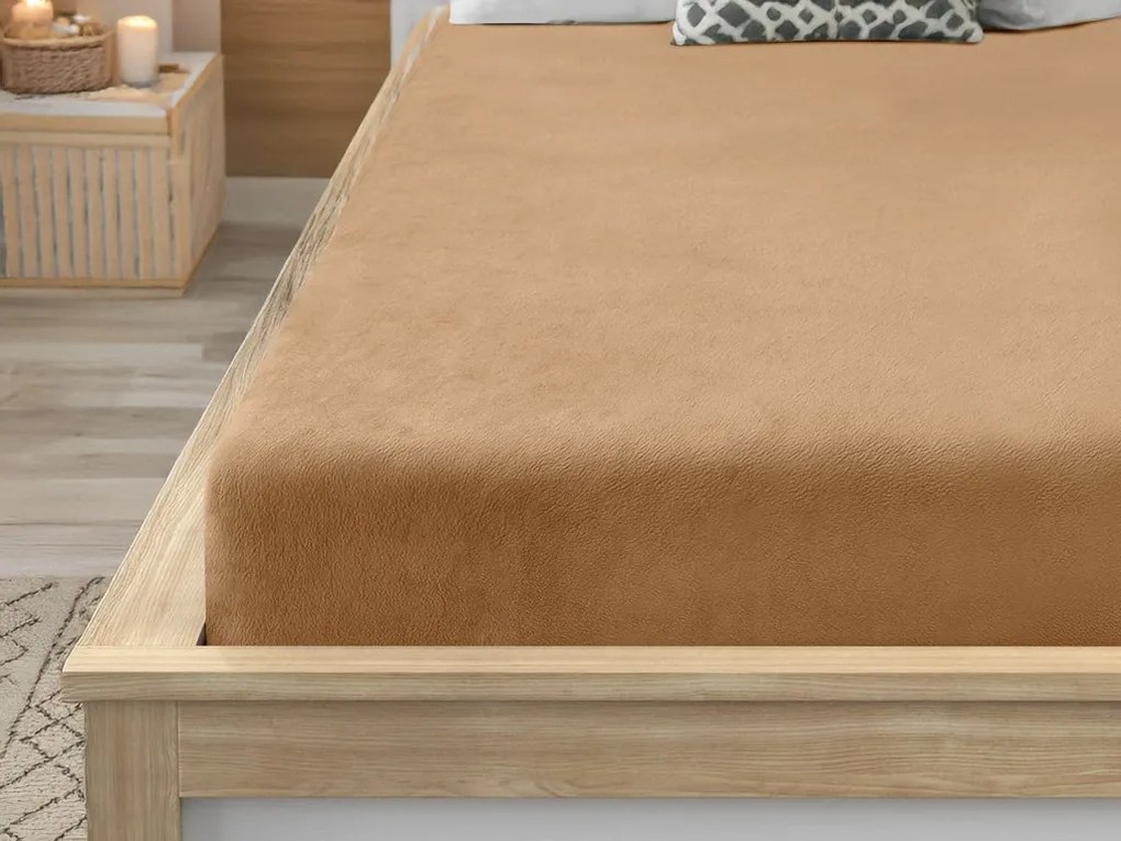 Cearsaf Cocolino microplus cu elastic SOFT 90x200 cm bej