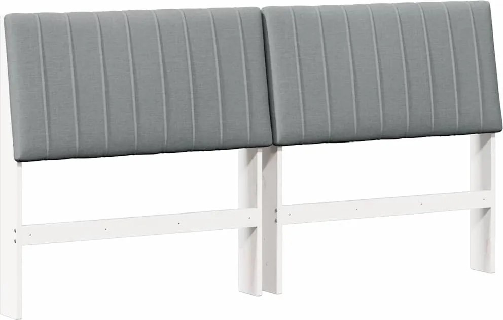 vidaXL Tăblie tapițată Gri deschis 200 cm Lemn de pin masiv