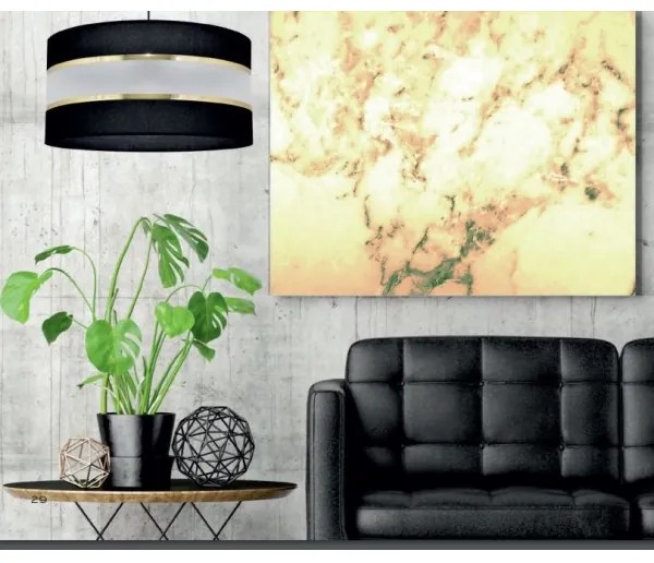 Lustră pe tijă HELEN 3xE27/15W/230V neagră/aurie