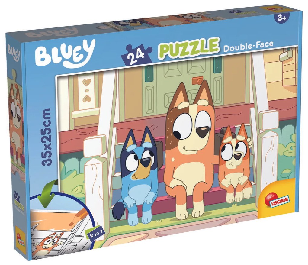 PUZZLE DE COLORAT - BLUEY & MR MONKEY JOCKS (24 PIESE) - LISCIANI (L99559)