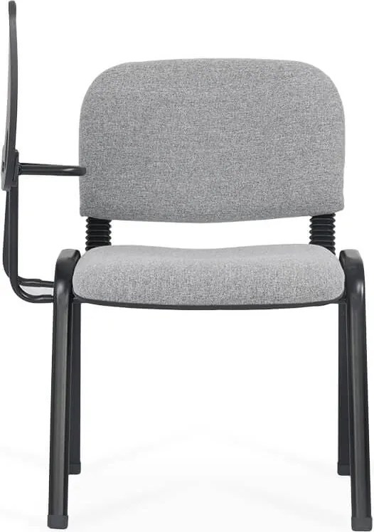 Scaun conferință gri HRC 606 cu măsuță rabatabilă și cadru metalic