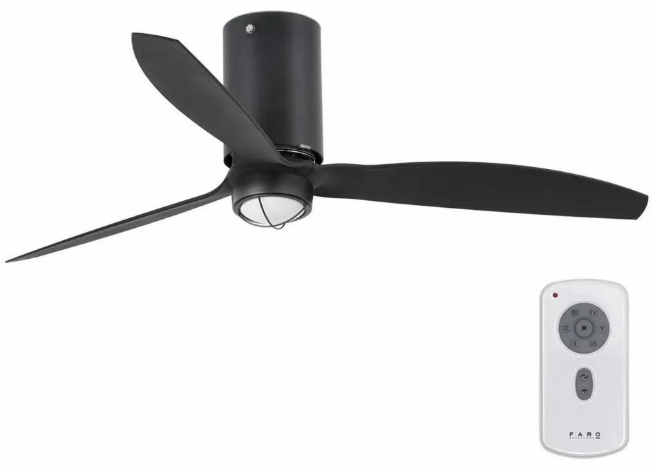 Ventilator LED de tavan FARO 32043WP-10 MINI TUBE FAN LED/16W/230V negru + telecomandă