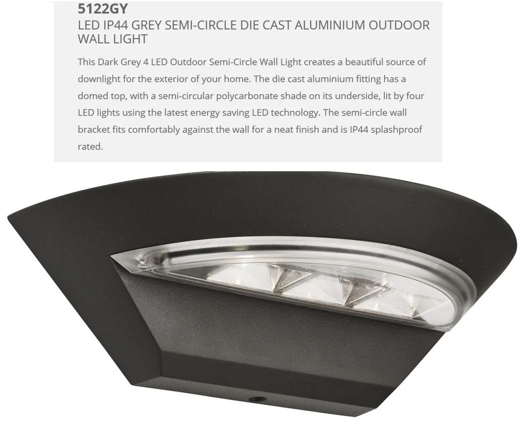 Aplica LED de exterior ambientala IP44 Outdoor 5122GY SRT