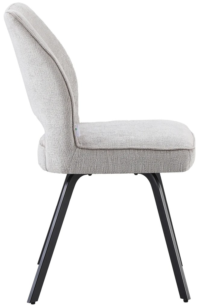 MAZZONI EXPORT TULIP Bej Închis (material textil UF980-03) - SCAUN MODERN TAPIȚAT PENTRU SUFRAGERIE/LIVING/BIROU LOFT