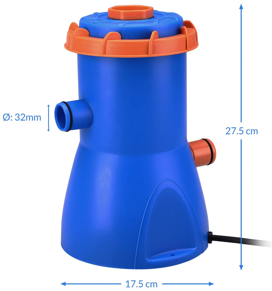 Deuba Pompa filtru piscina MZP40 albastru/portocaliu 3.400L/h
