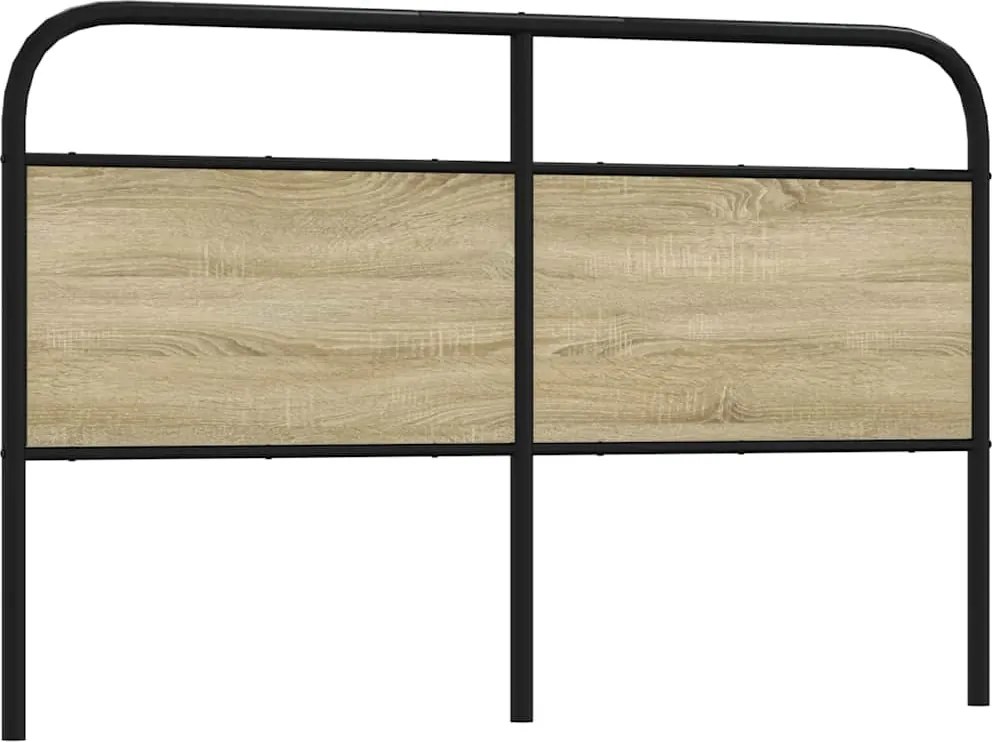 vidaXL Tăblie de pat de schimb stejar sonoma 160 cm oțel și lemn prelucrat